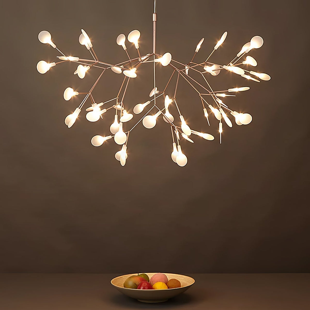 Auroreon Chandelier Rose Gold Firefly LED Branch