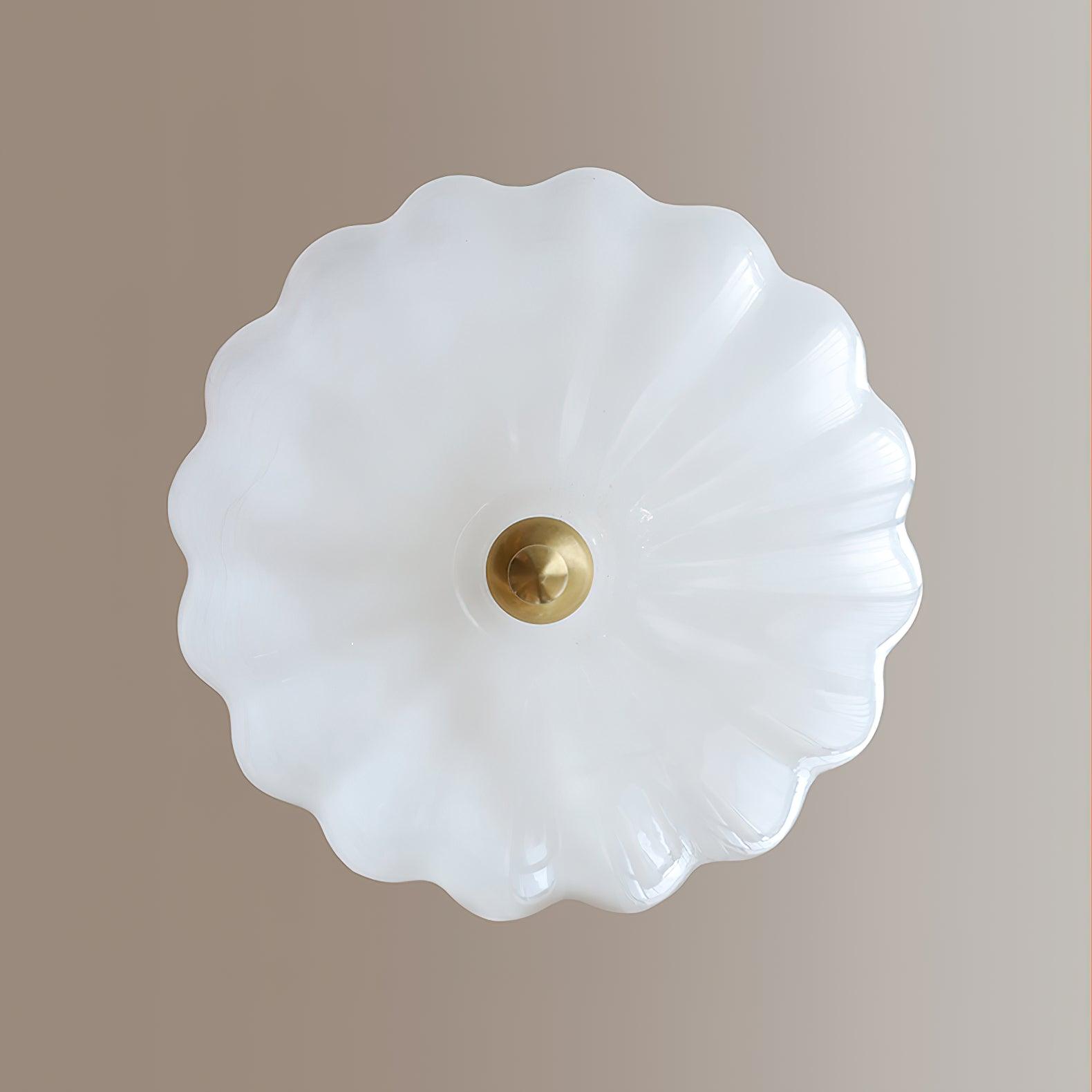 Voriq Chandelier Glass Bowl Brass Chain