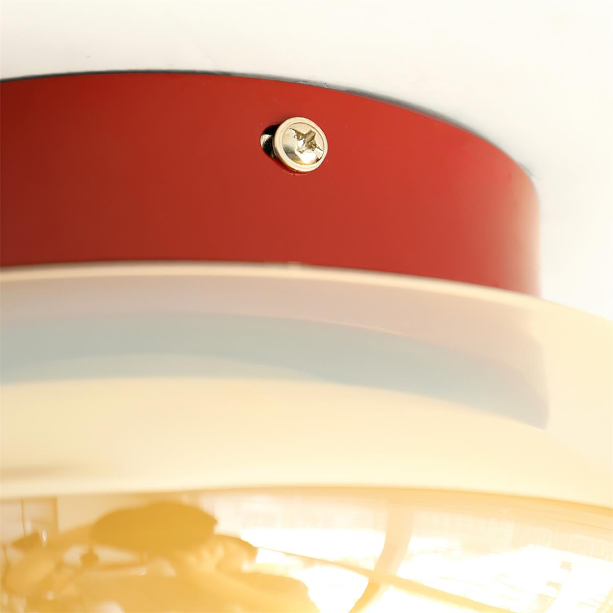 June Retro Glass Flush Mount Ceiling Light - Neutral Decor