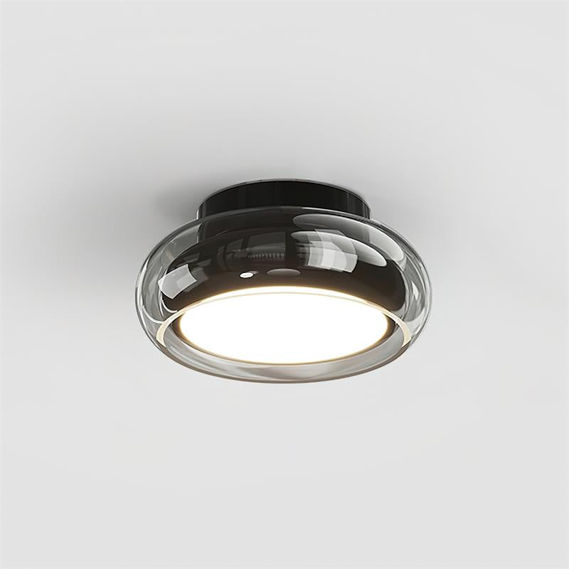 June Retro Glass Flush Mount Ceiling Light - Neutral Decor