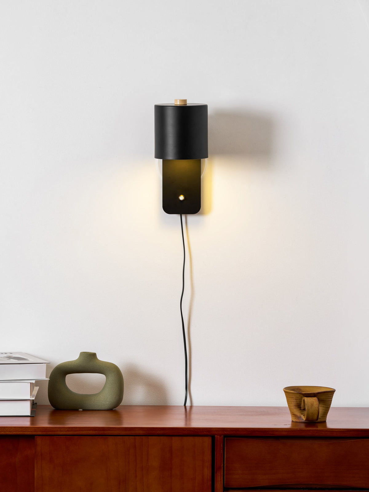 Ravenford Rotatable Cylinder Plug In Indoor Wall Light