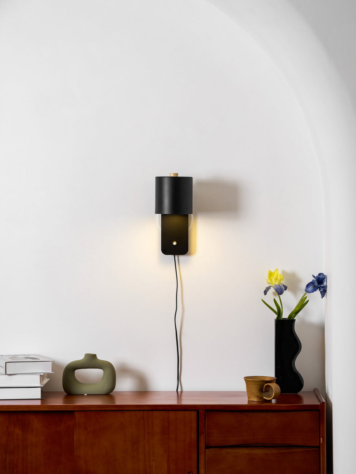 Ravenford Rotatable Cylinder Plug In Indoor Wall Light