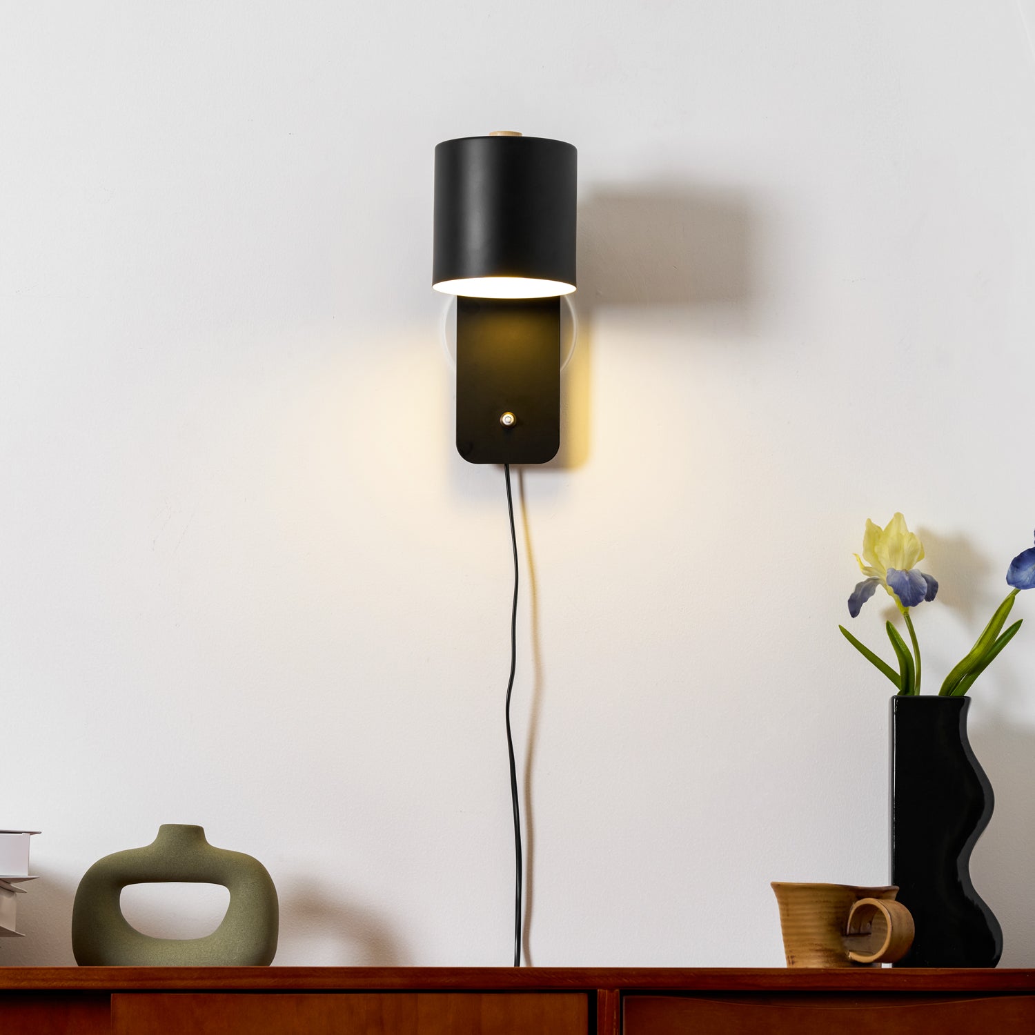 Ravenford Rotatable Cylinder Plug In Indoor Wall Light