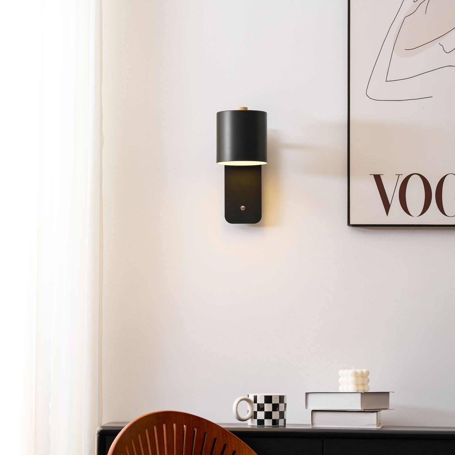 Solley Rotatable Cylinder Rechargeable Indoor Wall Light
