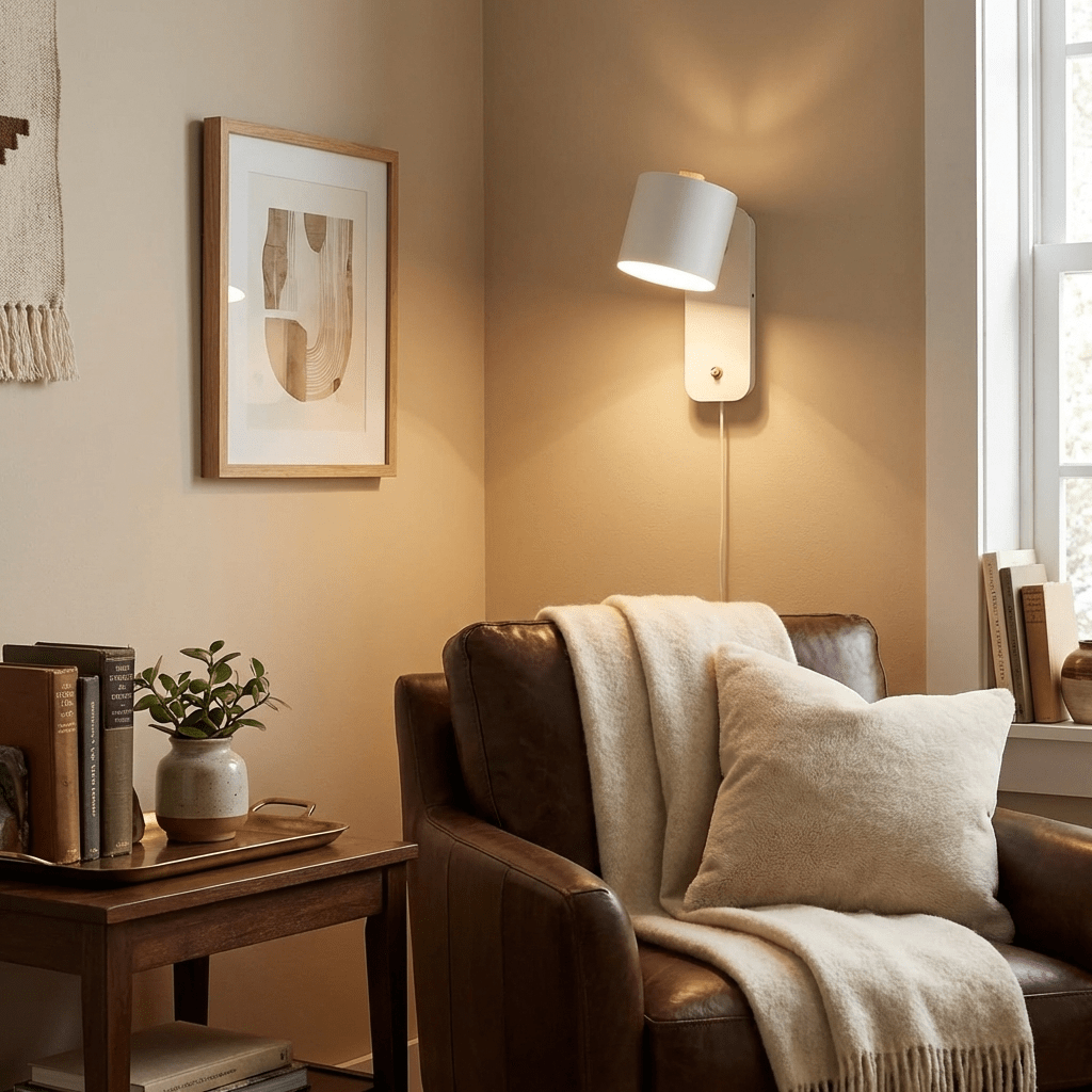 Ravenford Rotatable Cylinder Plug In Indoor Wall Light