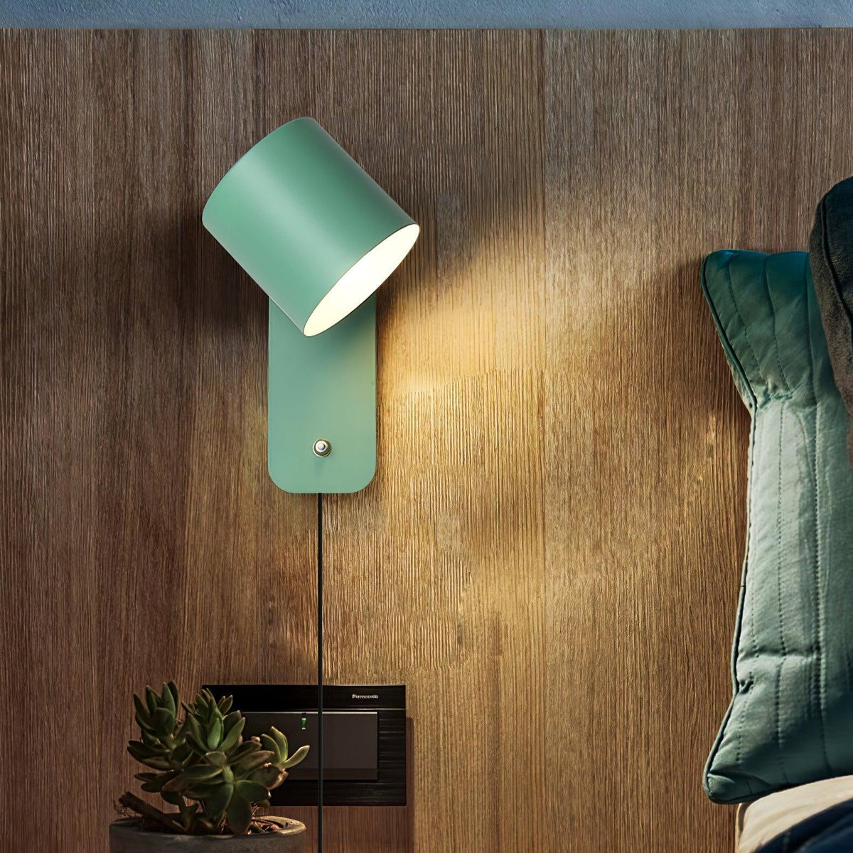 Ravenford Rotatable Cylinder Plug In Indoor Wall Light