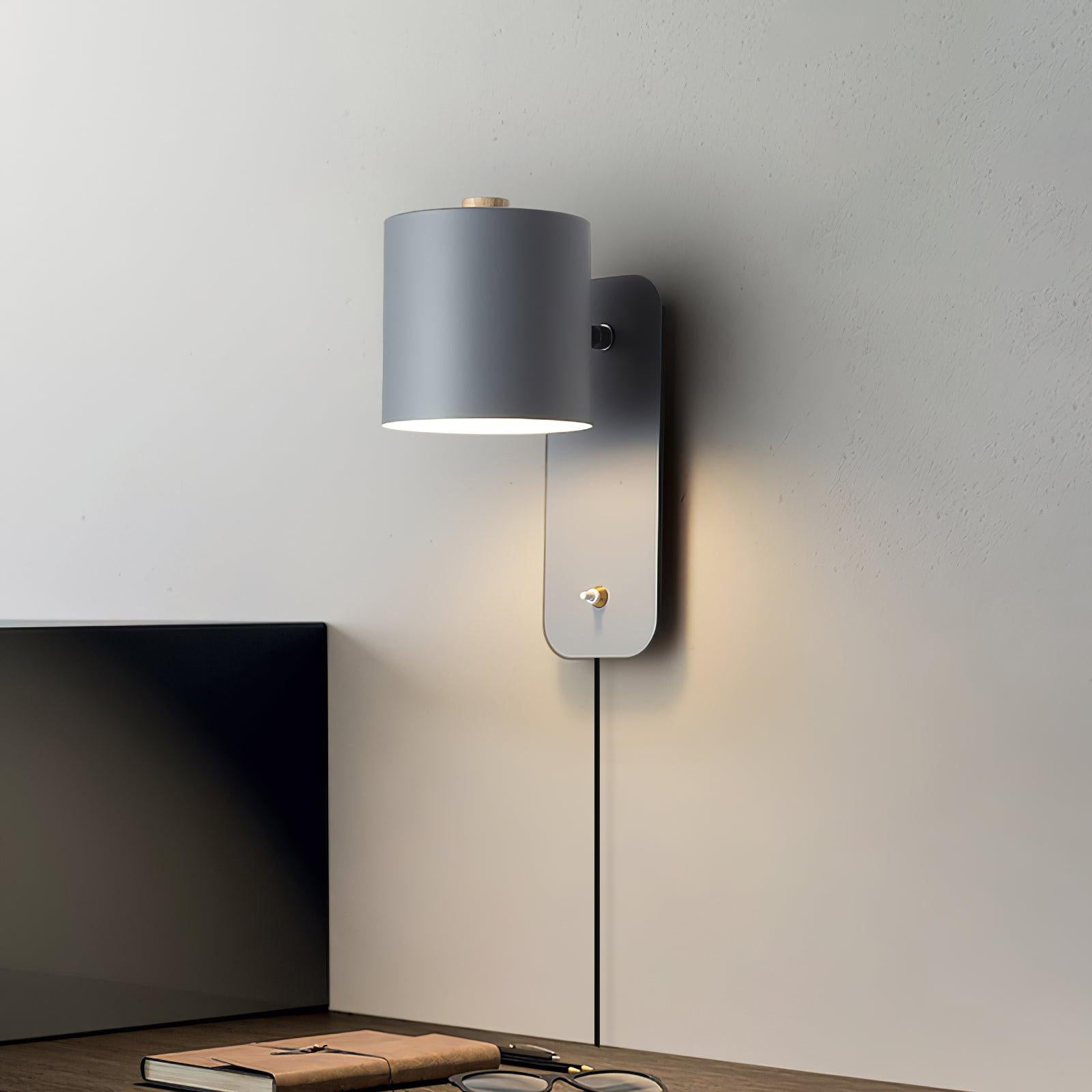 Ravenford Rotatable Cylinder Plug In Indoor Wall Light