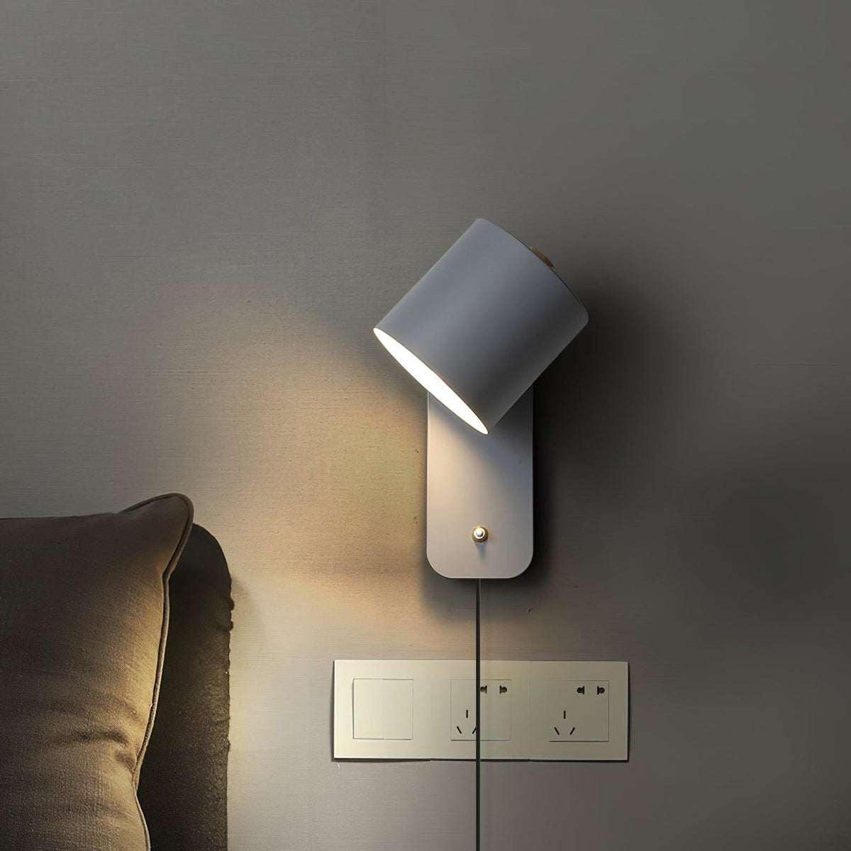 Ravenford Rotatable Cylinder Plug In Indoor Wall Light