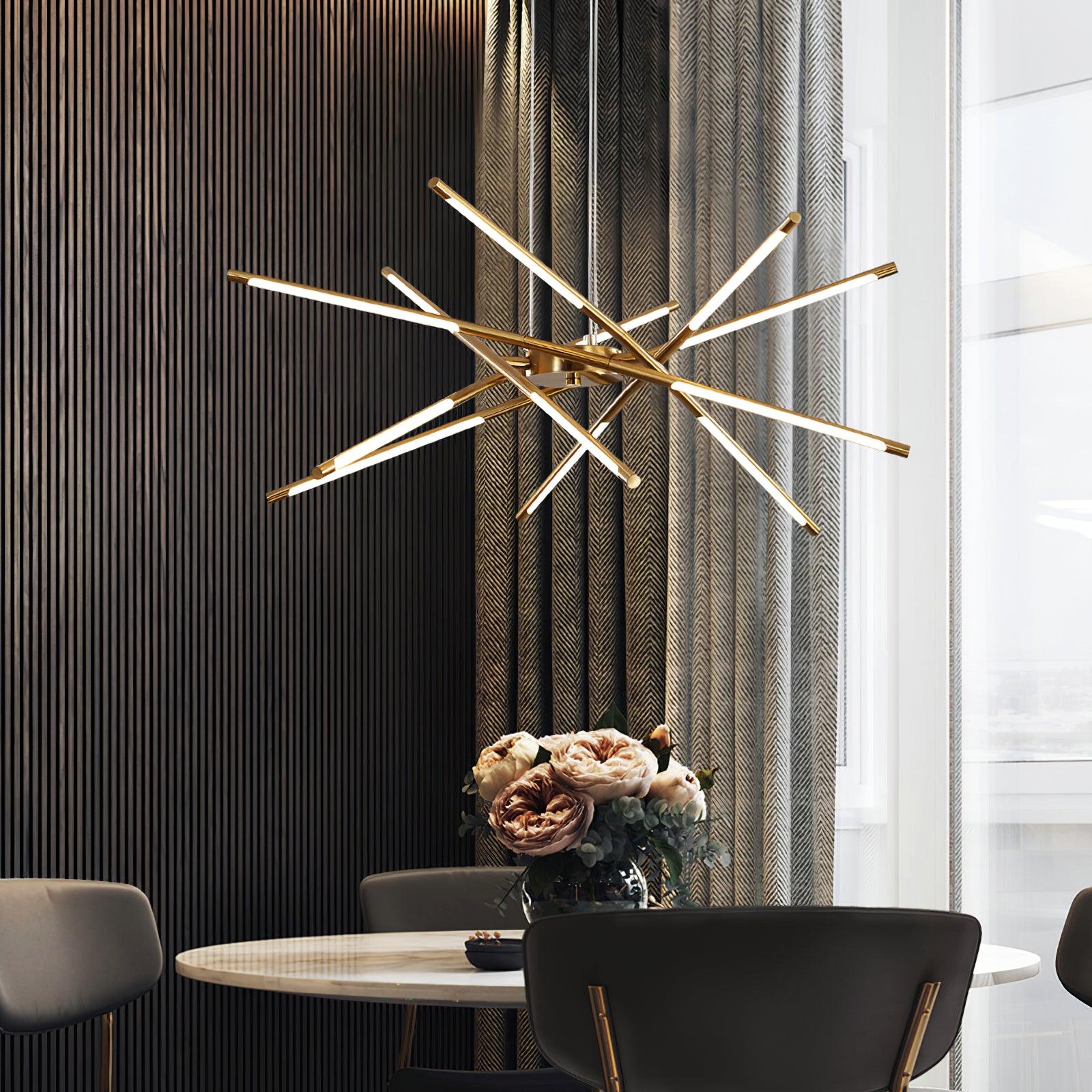 Lustra Chandelier Rotatable LED Modern - Neutral Decor