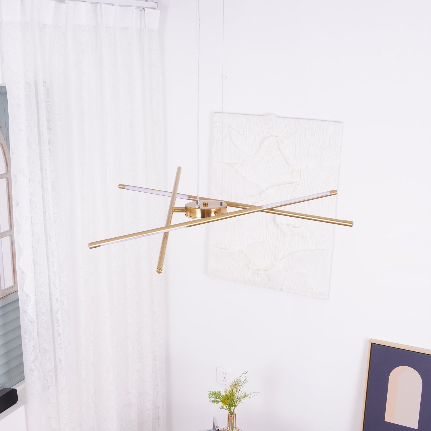 Lustra Chandelier Rotatable LED Modern - Neutral Decor