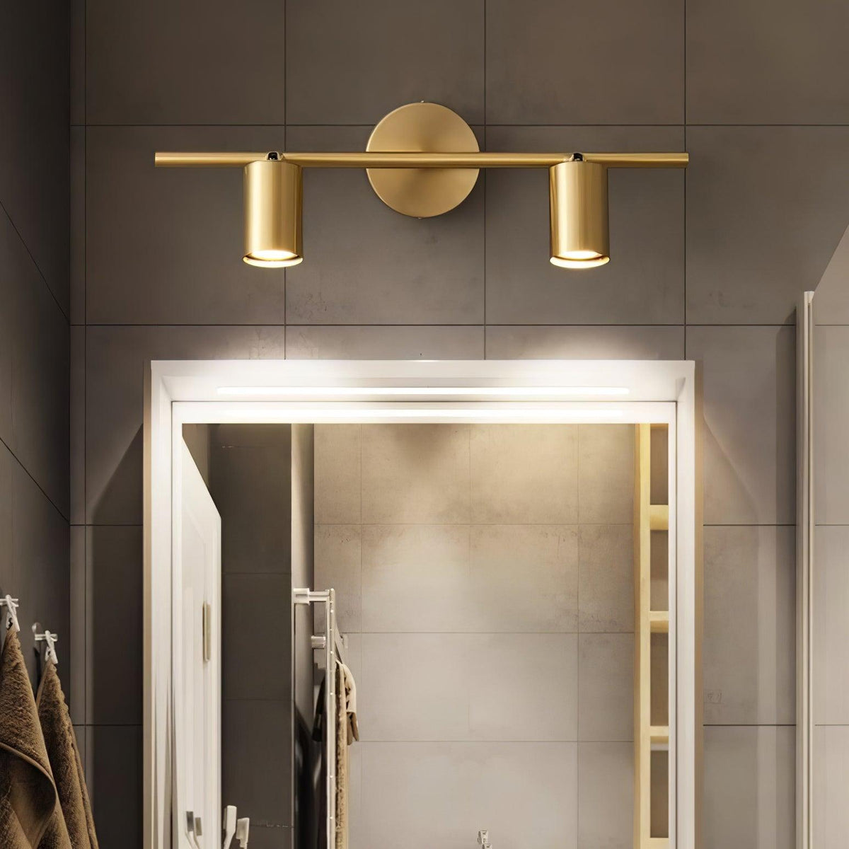 Grover Rotatable Brass Spotlight Wall Light