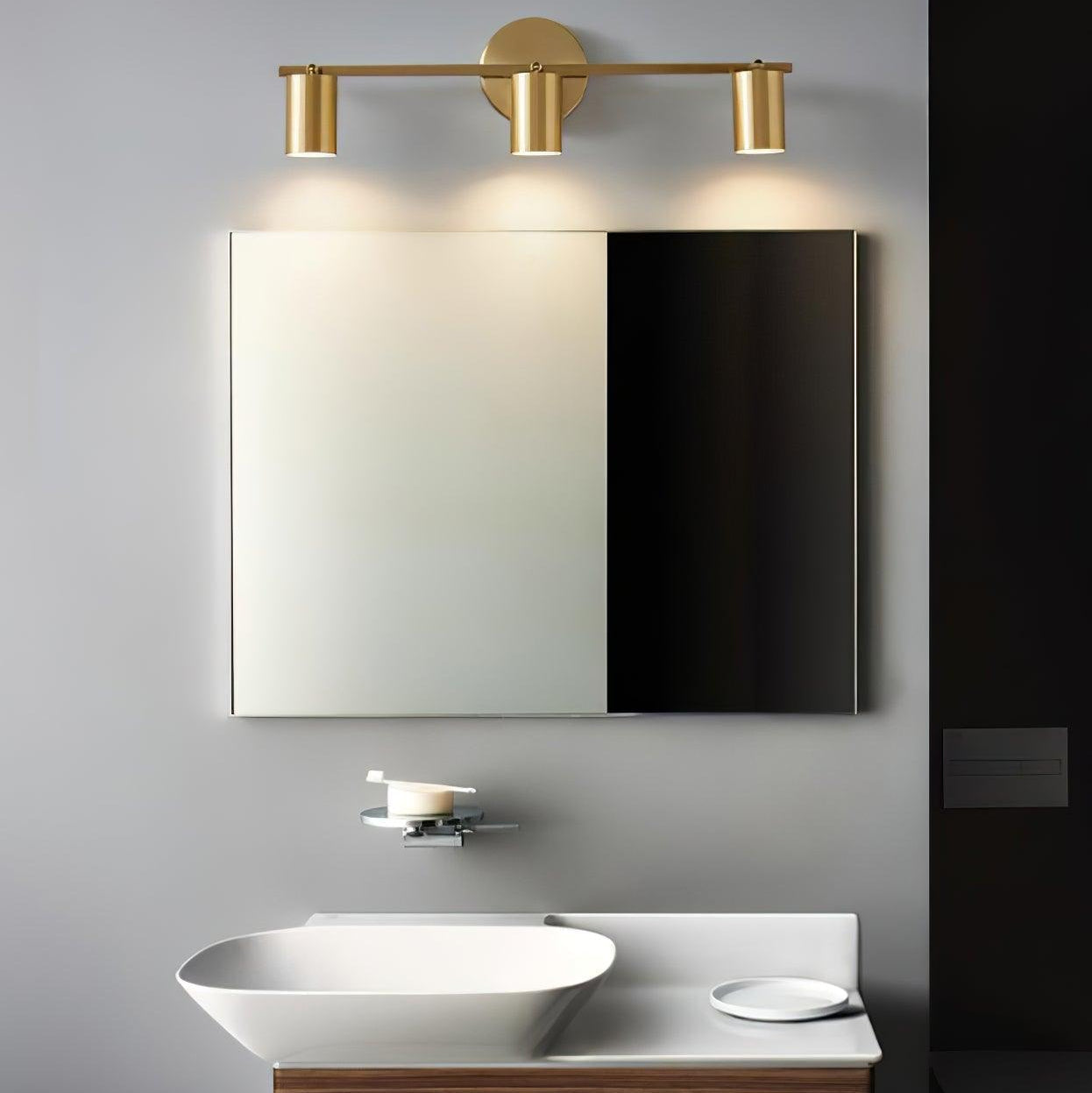 Grover Rotatable Brass Spotlight Wall Light