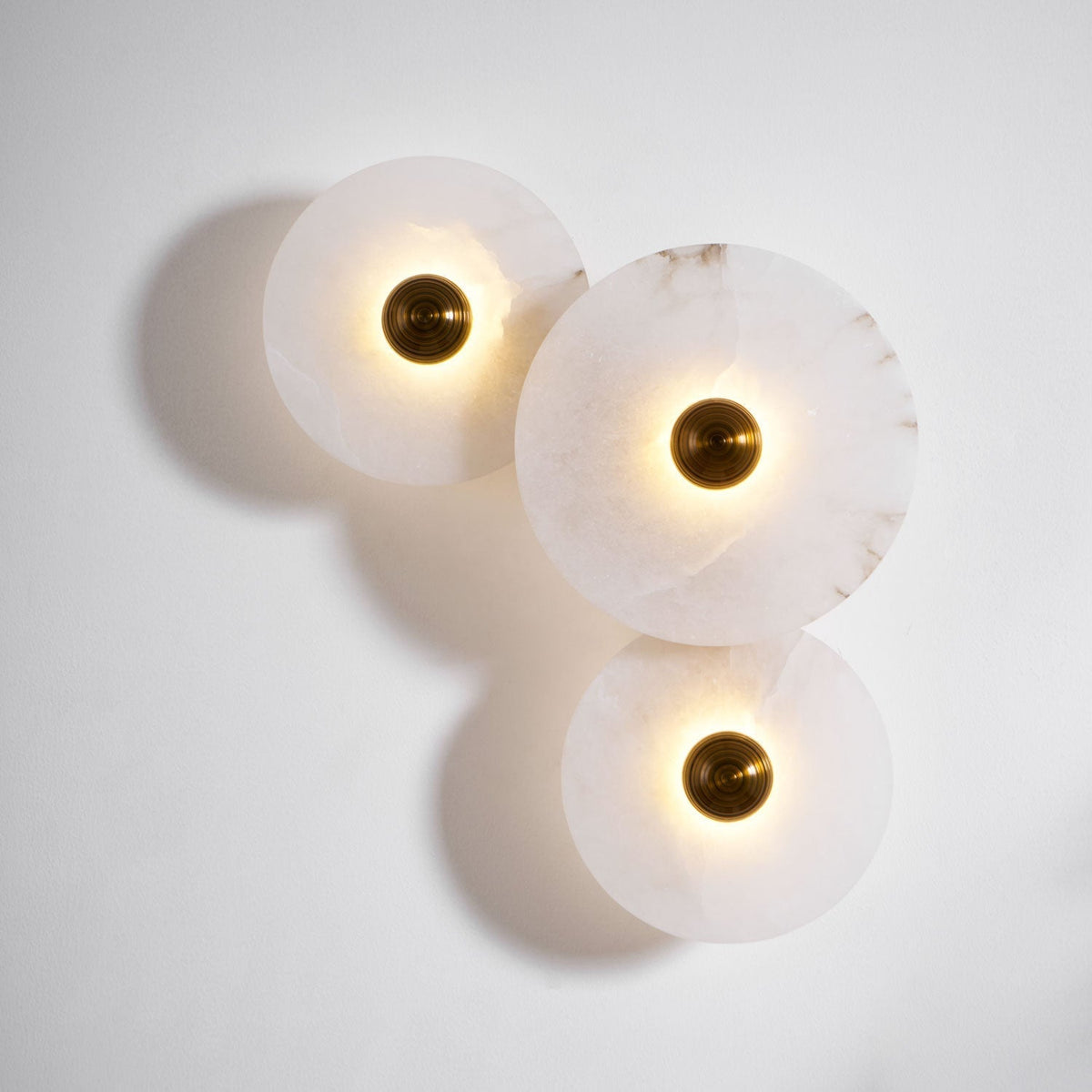 Selene Minimalist Alabaster Ceiling Light