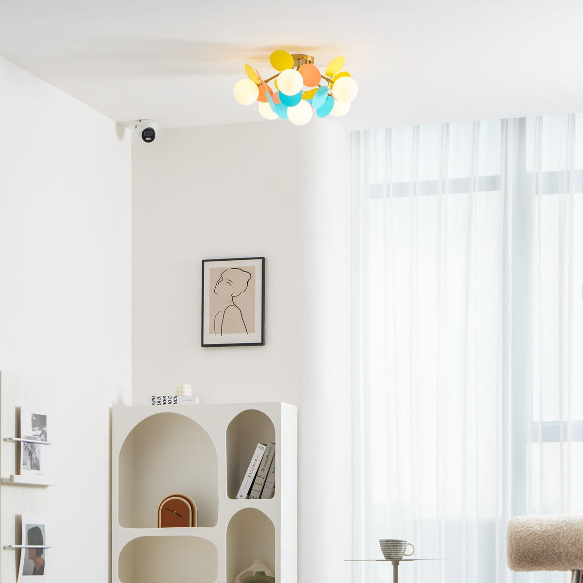 Fioragrove Round Macaron Flush Mount Ceiling Light