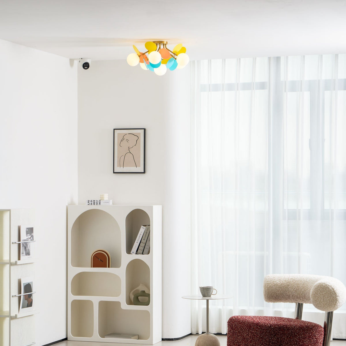 Fioragrove Round Macaron Flush Mount Ceiling Light