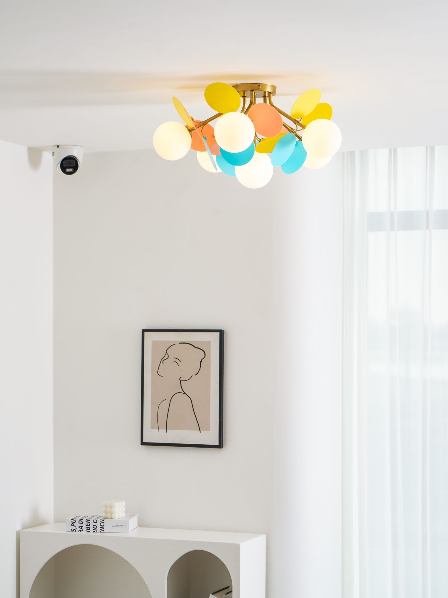Fioragrove Round Macaron Flush Mount Ceiling Light