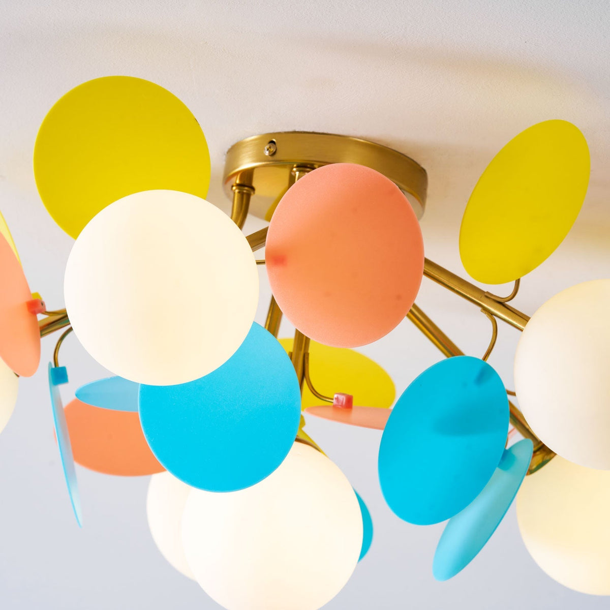 Fioragrove Round Macaron Flush Mount Ceiling Light