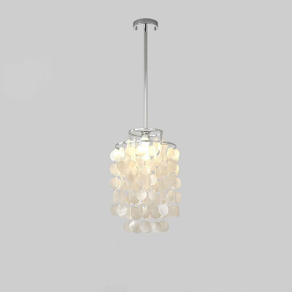 Vana Pendant Lamp Round Shell Chrome