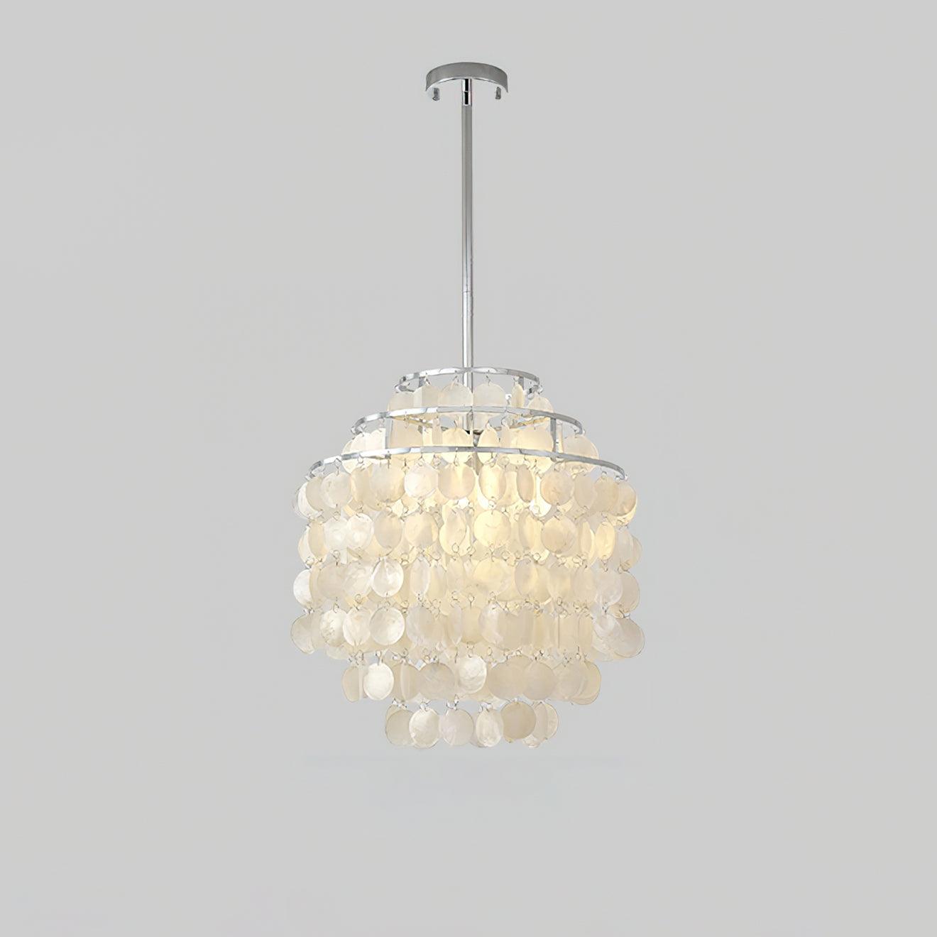 Vana Pendant Lamp Round Shell Chrome
