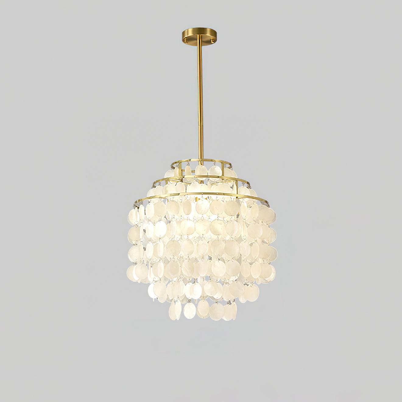 Vana Pendant Lamp Round Shell Chrome