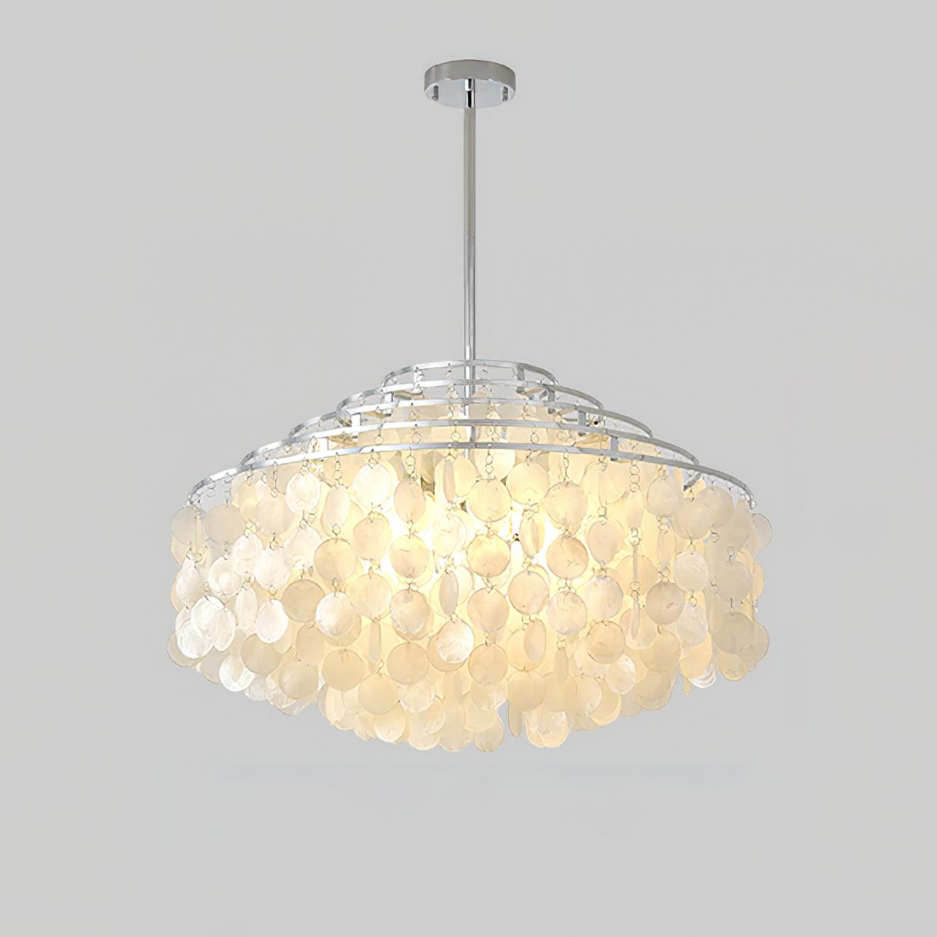 Vana Pendant Lamp Round Shell Chrome