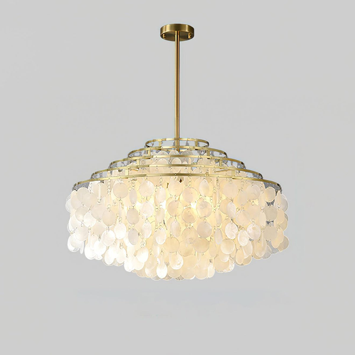 Vana Pendant Lamp Round Shell Chrome