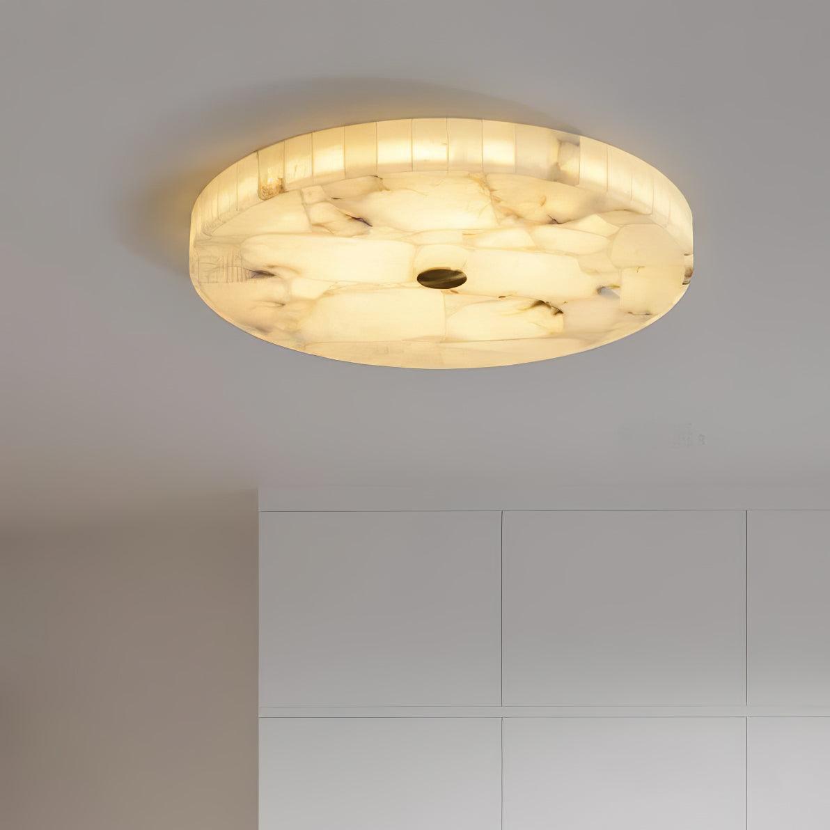 Torin Round Alabaster Ceiling Lamp