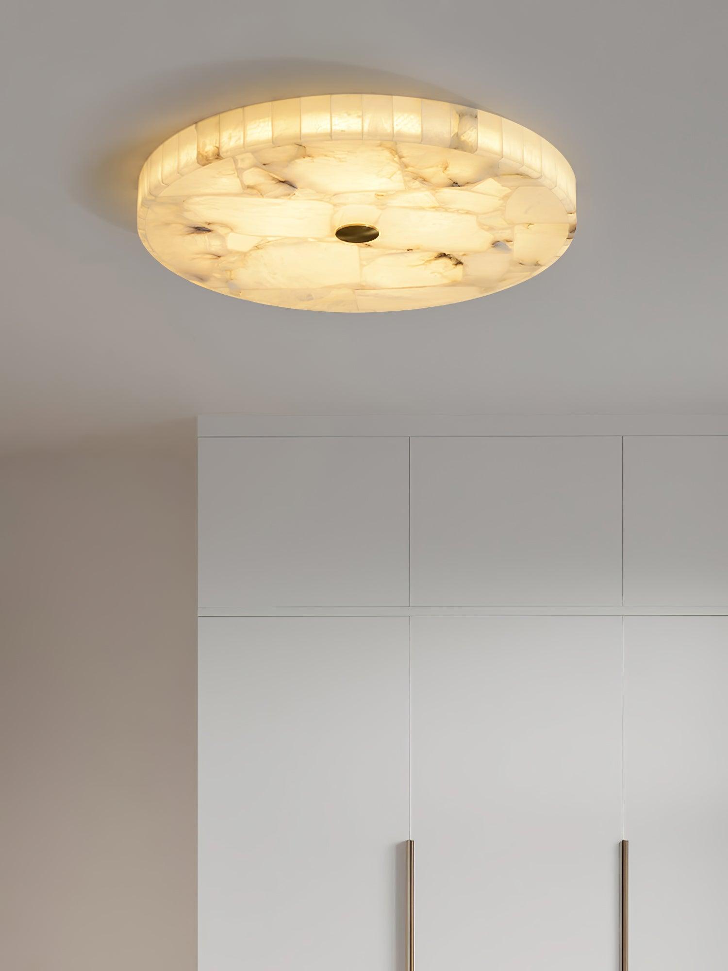 Norshire Round Alabaster Flush Mount Ceiling Light
