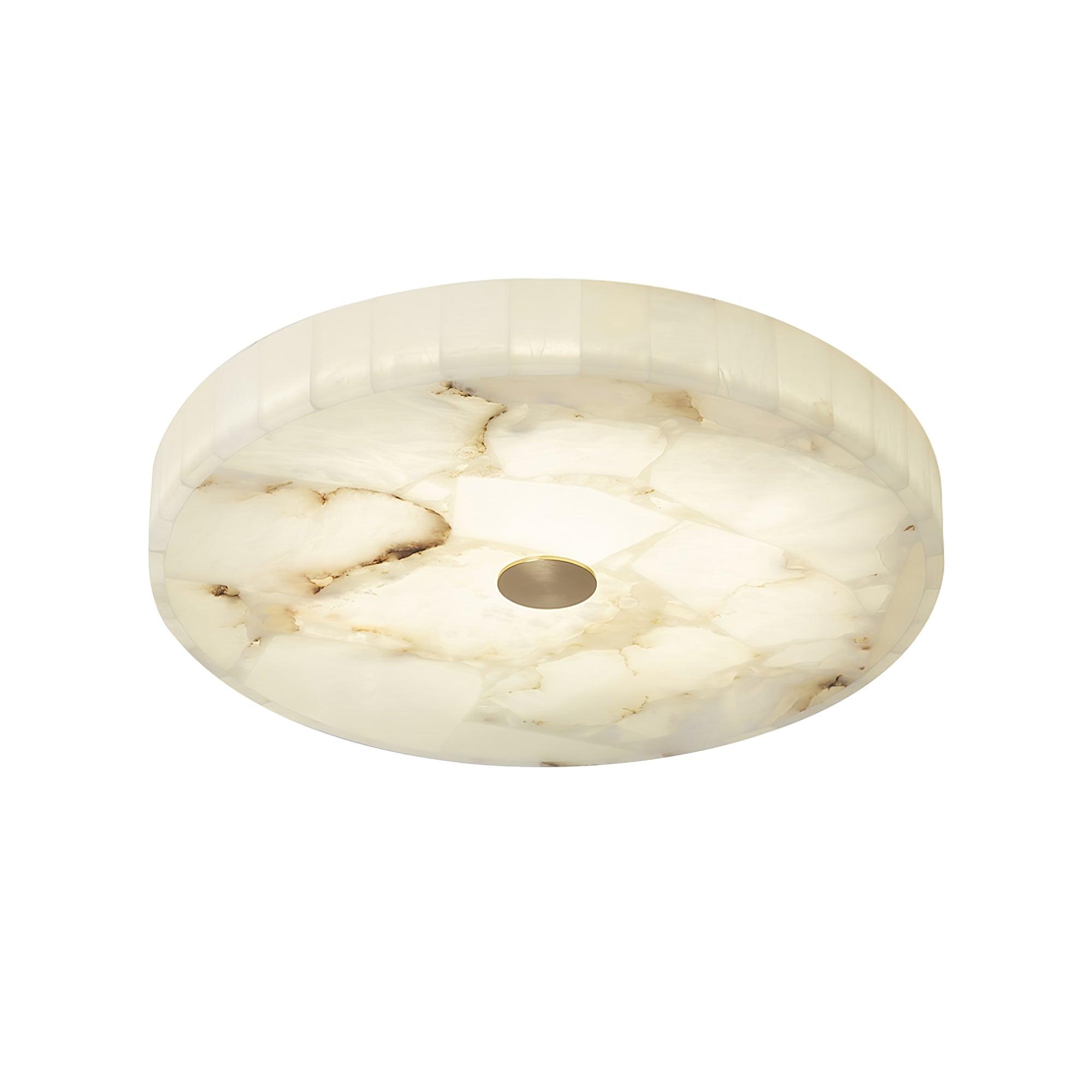 Norshire Round Alabaster Flush Mount Ceiling Light