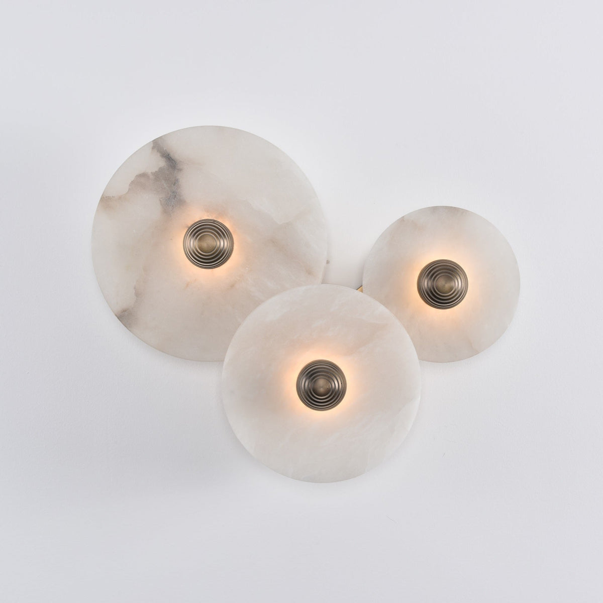 Selene Minimalist Alabaster Ceiling Light