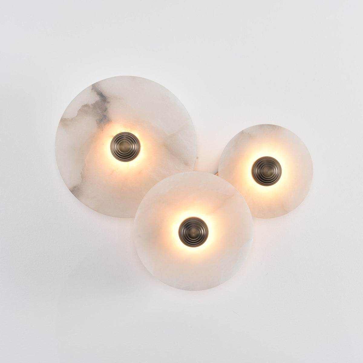 Selene Minimalist Alabaster Ceiling Light