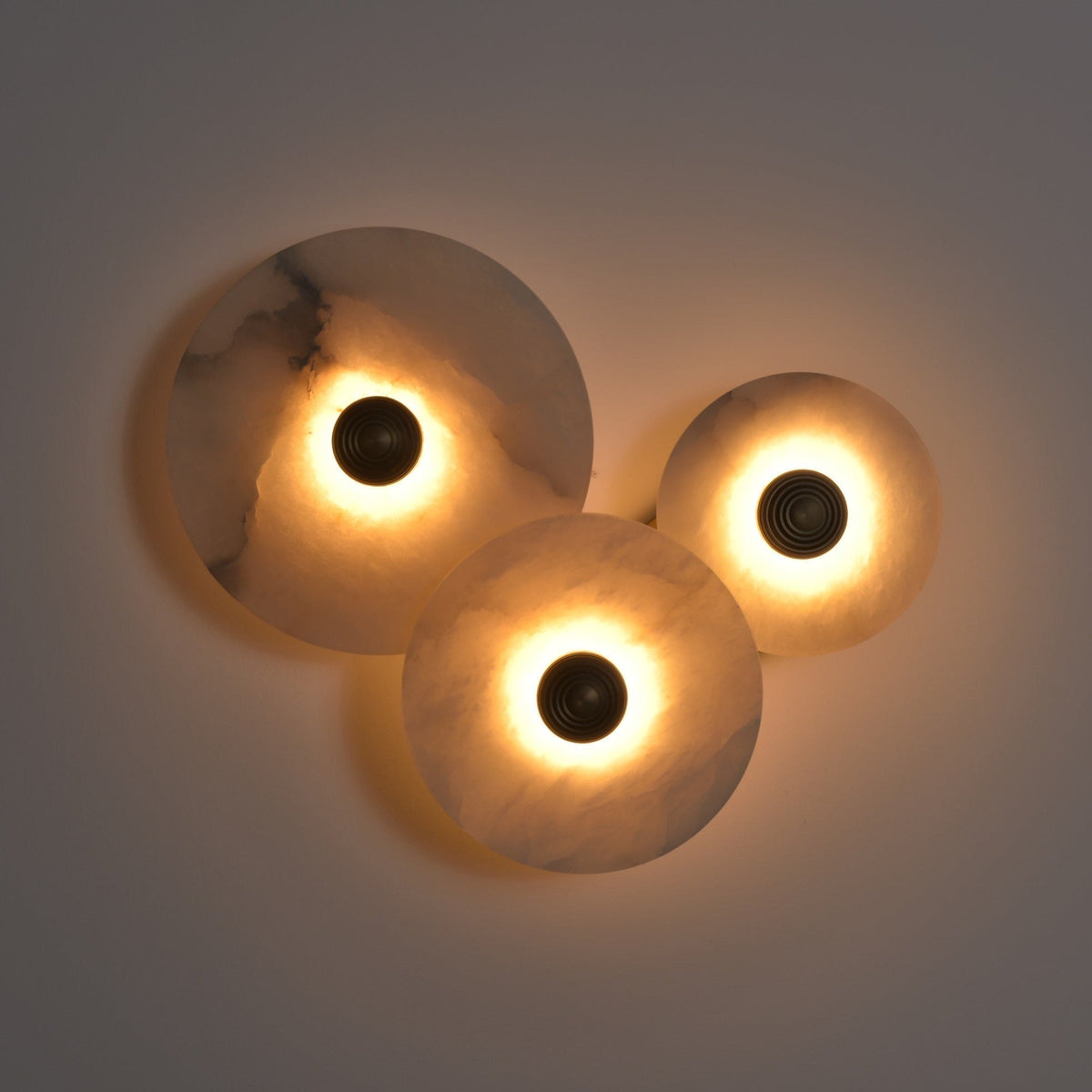 Selene Minimalist Alabaster Ceiling Light