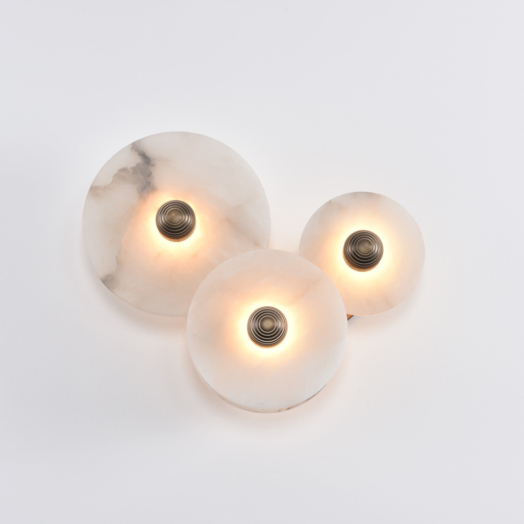 Selene Minimalist Alabaster Ceiling Light