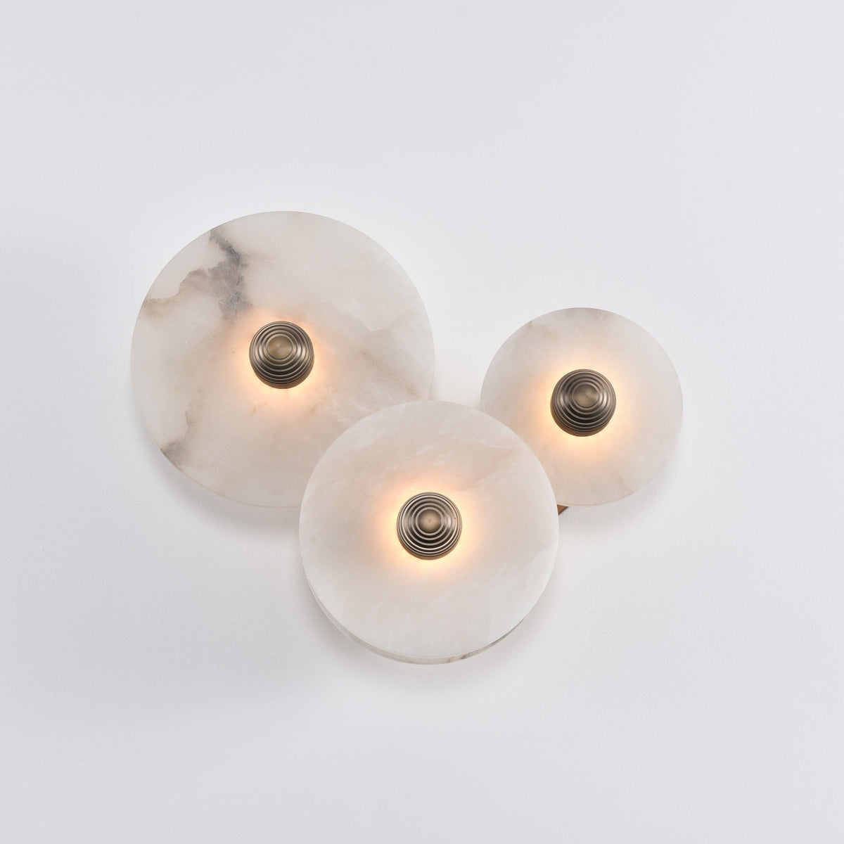 Selene Minimalist Alabaster Ceiling Light