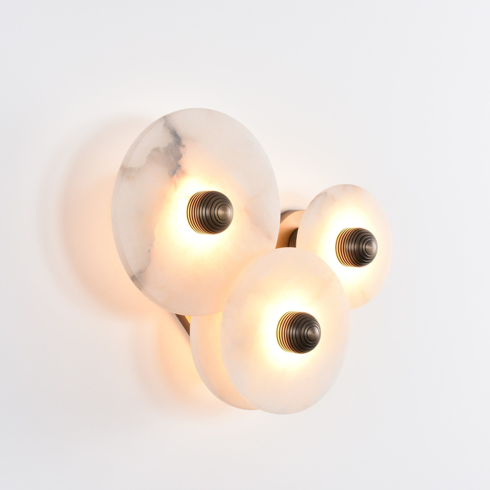 Selene Minimalist Alabaster Ceiling Light