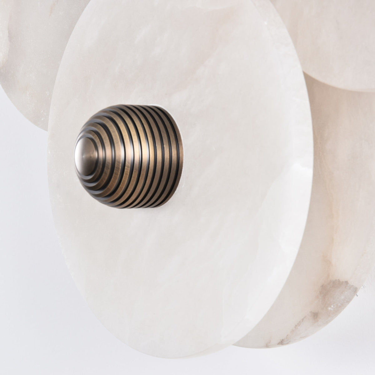 Selene Minimalist Alabaster Ceiling Light