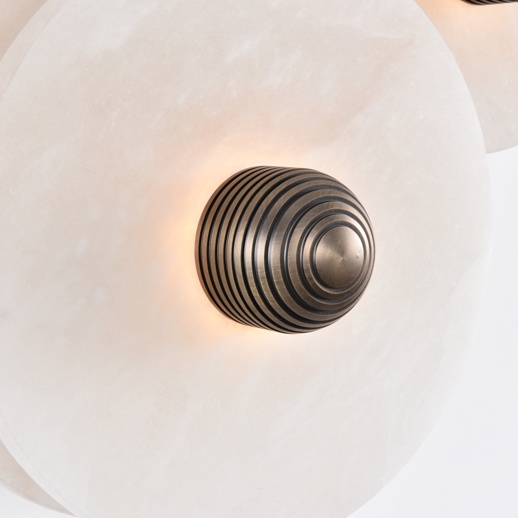 Selene Minimalist Alabaster Ceiling Light