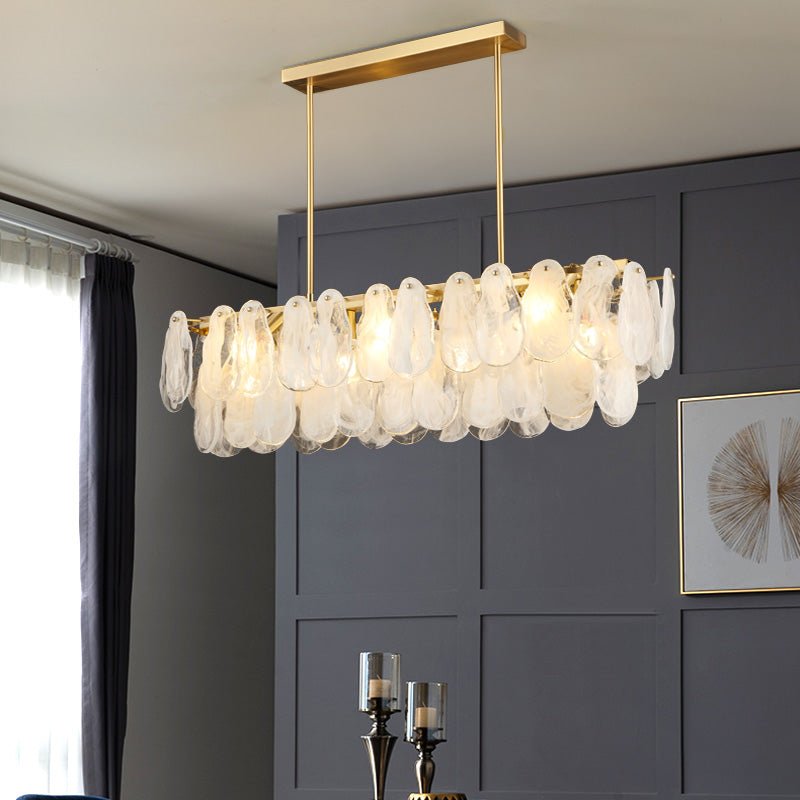 Zosolia Postmodern Luxury Round Cloud Glass Chandelier - Neutral Decor