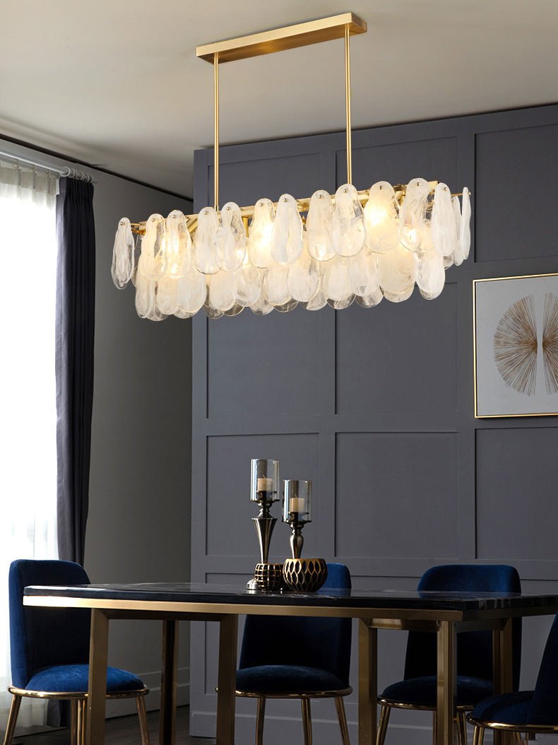 Zosolia Postmodern Luxury Round Cloud Glass Chandelier - Neutral Decor