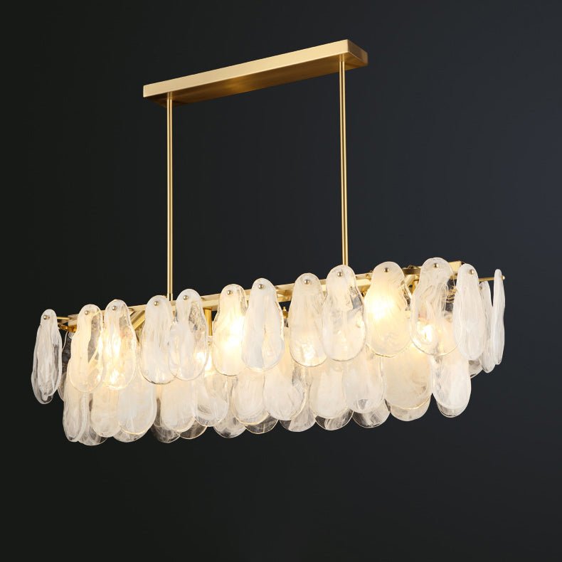 Zosolia Postmodern Luxury Round Cloud Glass Chandelier - Neutral Decor