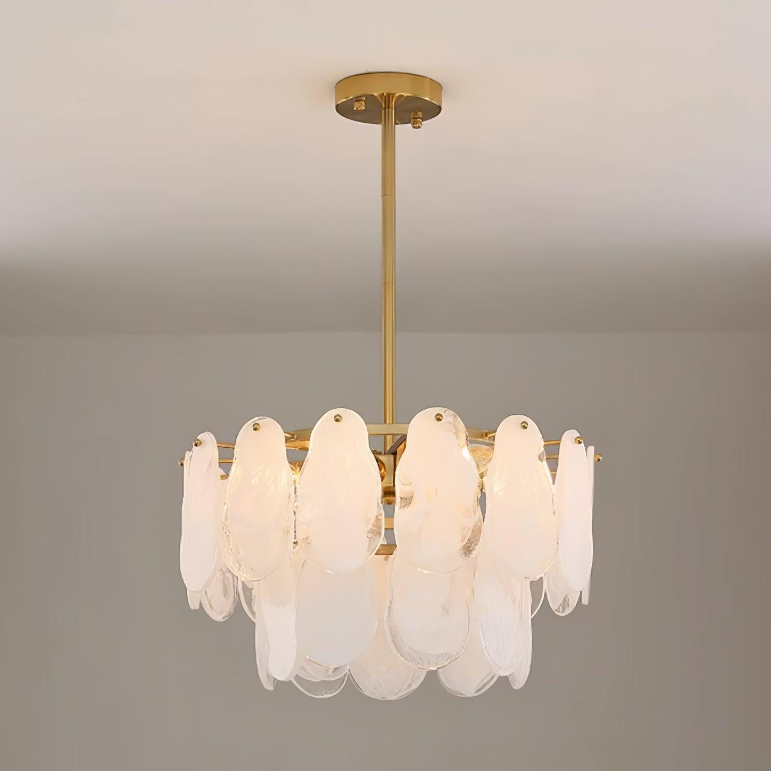 Zosolia Postmodern Luxury Round Cloud Glass Chandelier - Neutral Decor