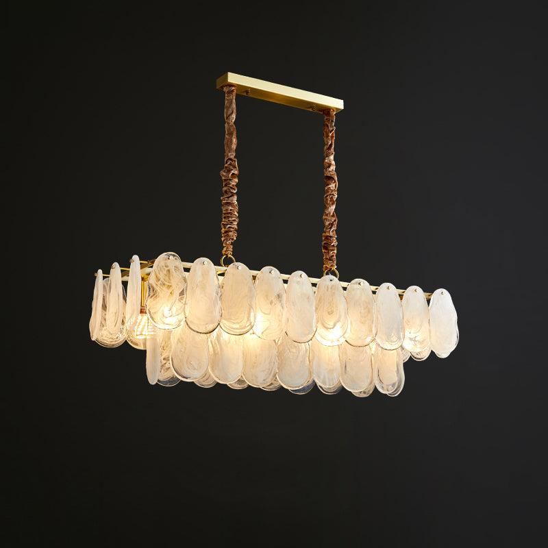 Zosolia Postmodern Luxury Round Cloud Glass Chandelier - Neutral Decor