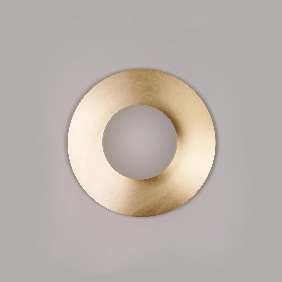 Elem Modern Minimalist Round Art Brass Glass Wall Lamp