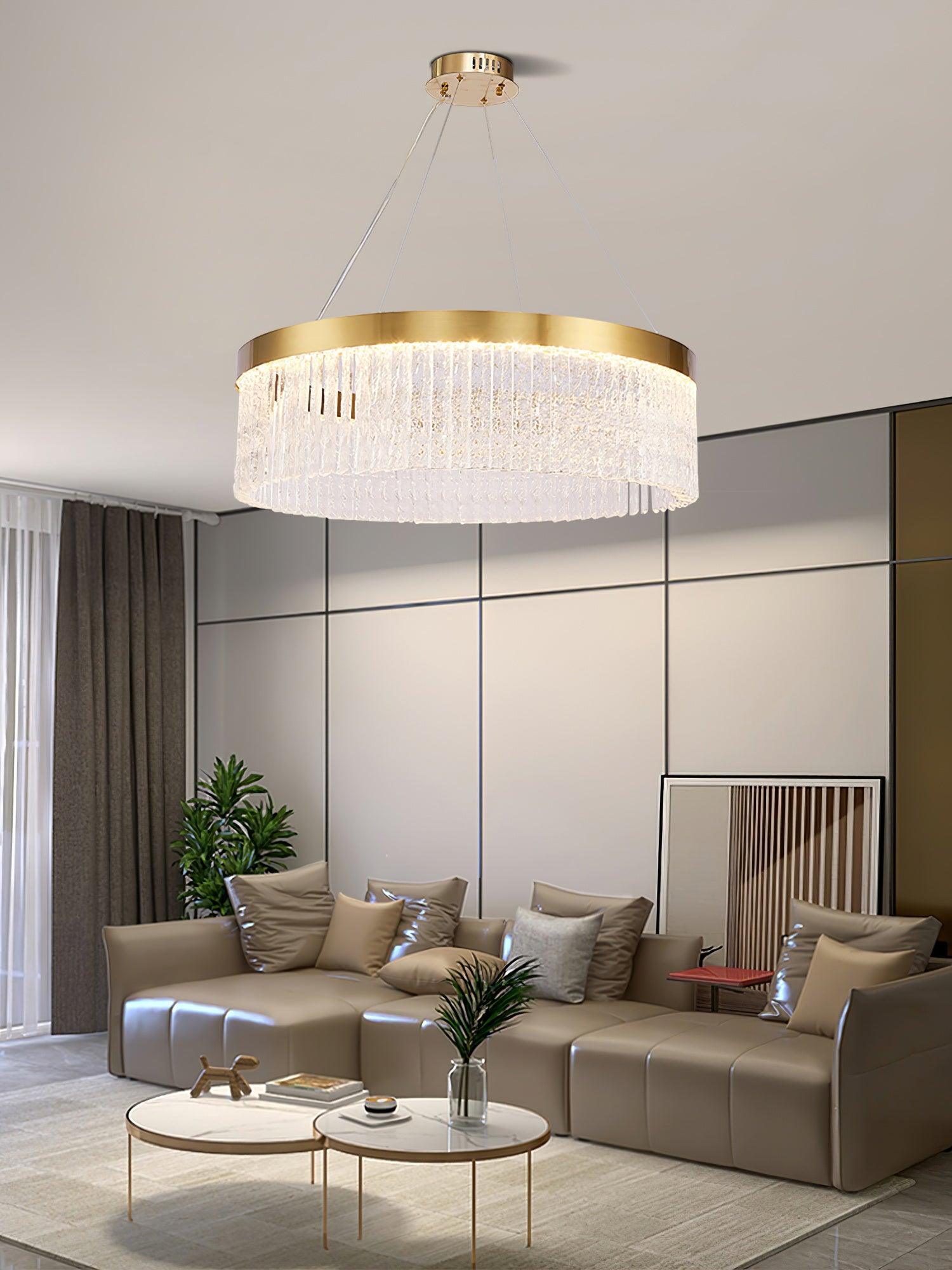 Seluira Chandelier Round Halo Crystal