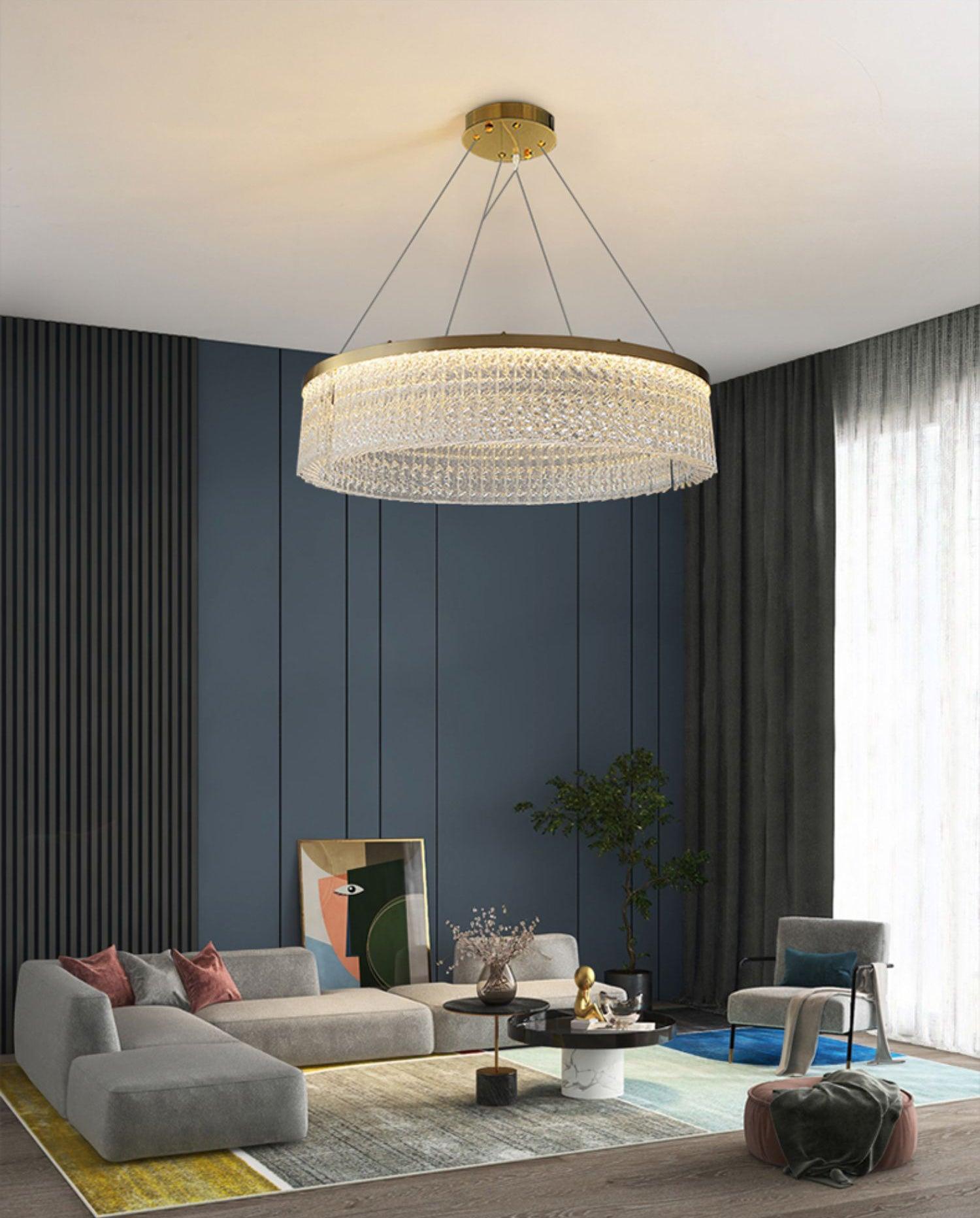 Seluira Chandelier Round Halo Crystal