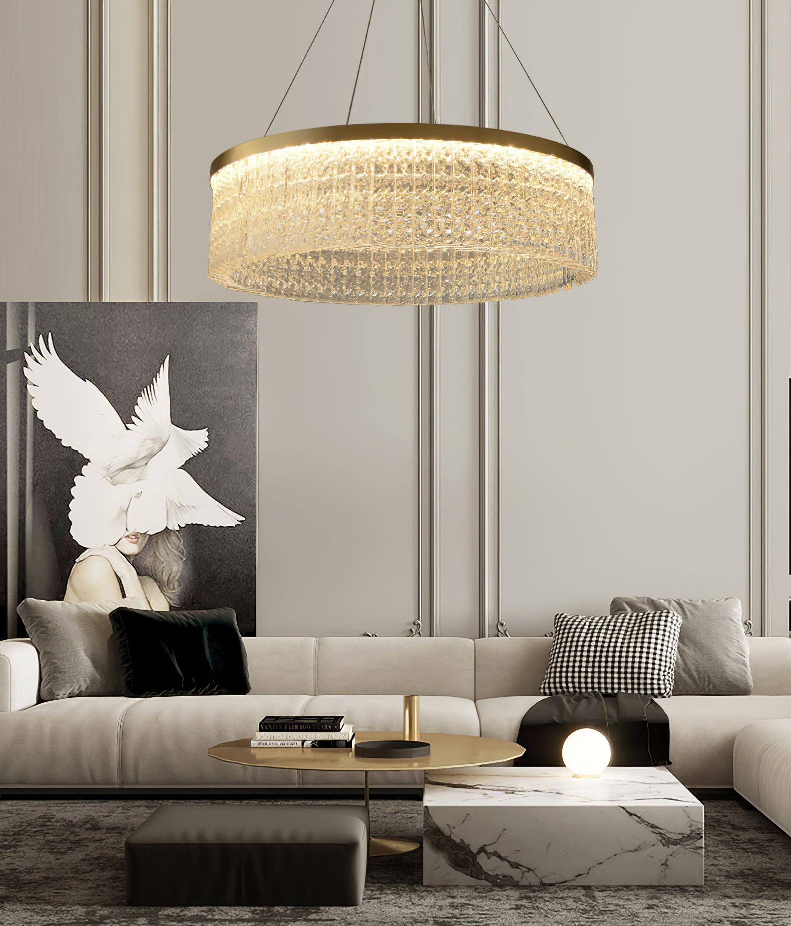 Seluira Chandelier Round Halo Crystal