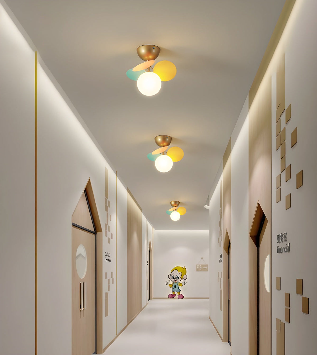 Fioragrove Round Macaron Flush Mount Ceiling Light