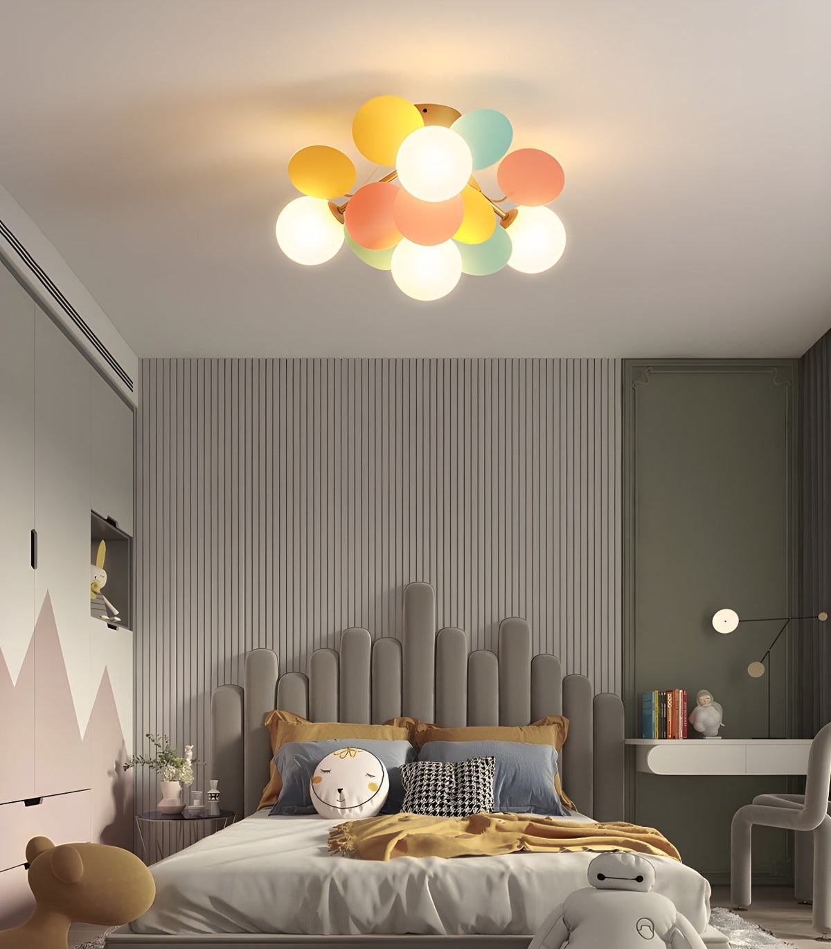 Fioragrove Round Macaron Flush Mount Ceiling Light