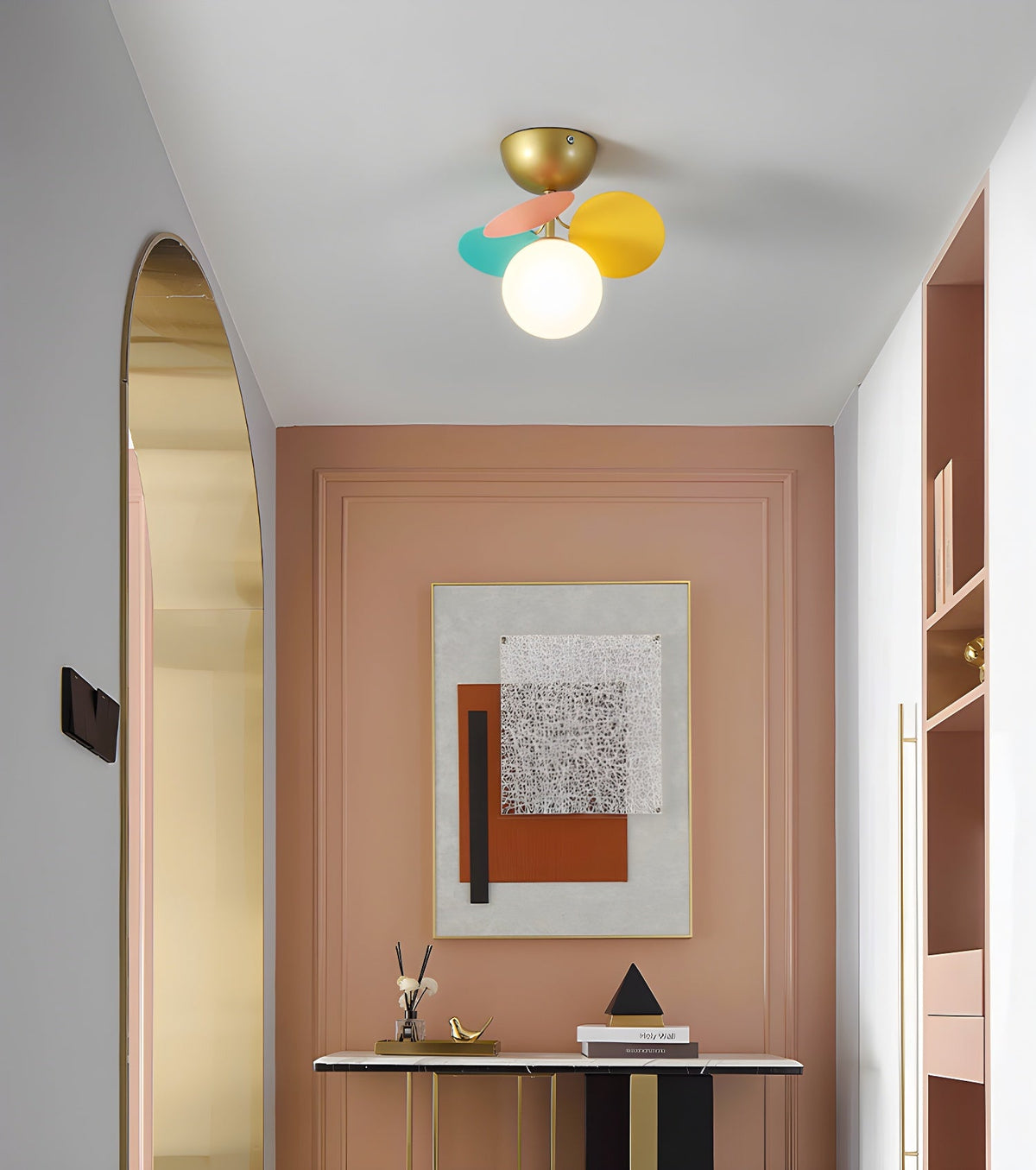 Fioragrove Round Macaron Flush Mount Ceiling Light