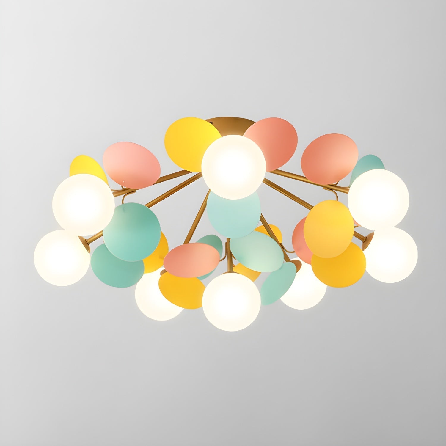 Fioragrove Round Macaron Flush Mount Ceiling Light